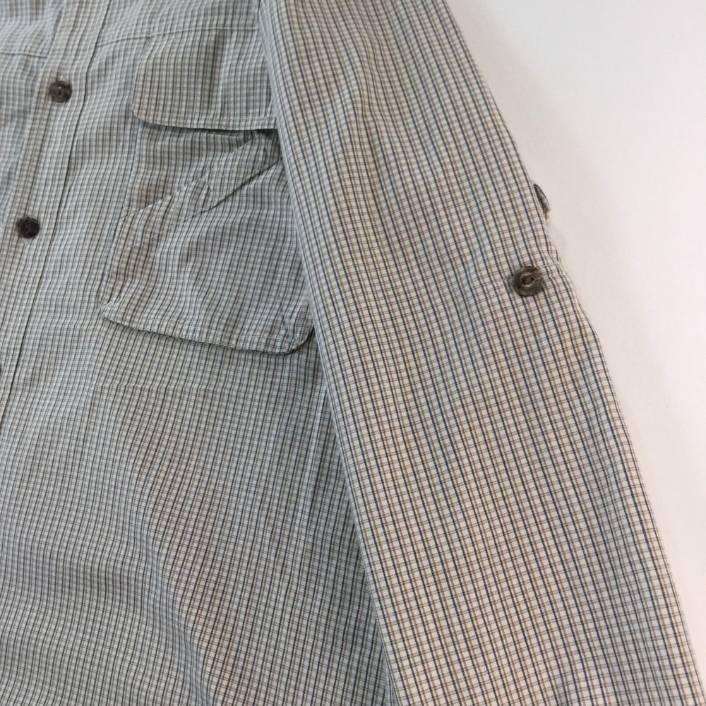 Ruff Hewn Shirt Mens XL Button Up Gingham Pockets Casual Vented Mesh LS Outdoors - Picture 9 of 11
